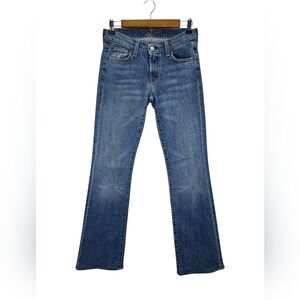 7 For All Mankind Boot Cut Jeans Women l Mid Wash‎ Low Rise Denim Size 28